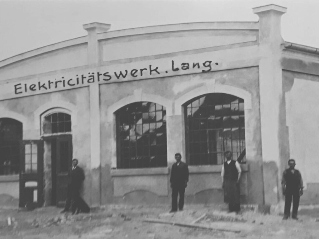 Das Elektrizitätswerk Lang im Jahr 1916